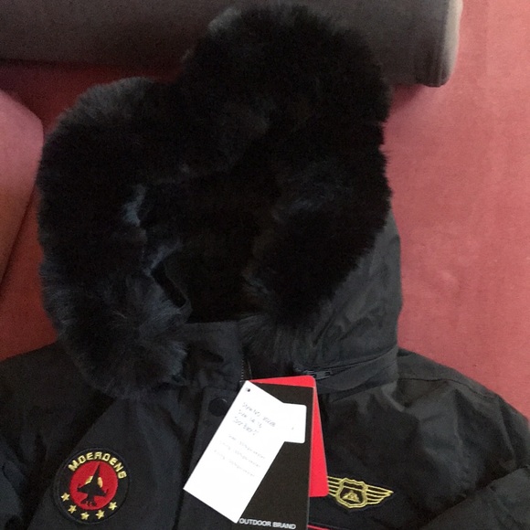 New with tags boys or girls black winter Moerdeng coat - Picture 6 of 16